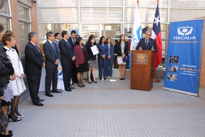 En la inauguración realizada hoy estuvo presente el Fiscal Nacional, Sabas Chahuán Sarrás, además fiscal regional de Atacama, Héctor Mella Farías.