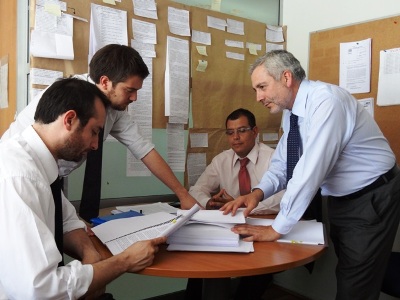 El equipo de Fiscales que concurrió al juicio oral.