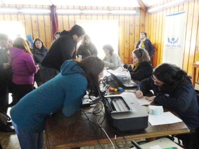 En el Centro Comunitario de Purranque la Fiscalía de Río Negro atendió a 235 víctimas en una jornada.