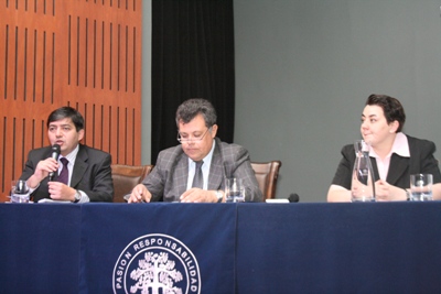 DEN, Pedro Bueno, Cristián Riego, Director Eject. CEJA y Paulina Ruiz de la Fiscalía Sur