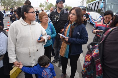 En la actividad se informó a las personas acerca del rol institucional y acerca de los delitos de trata de personas.