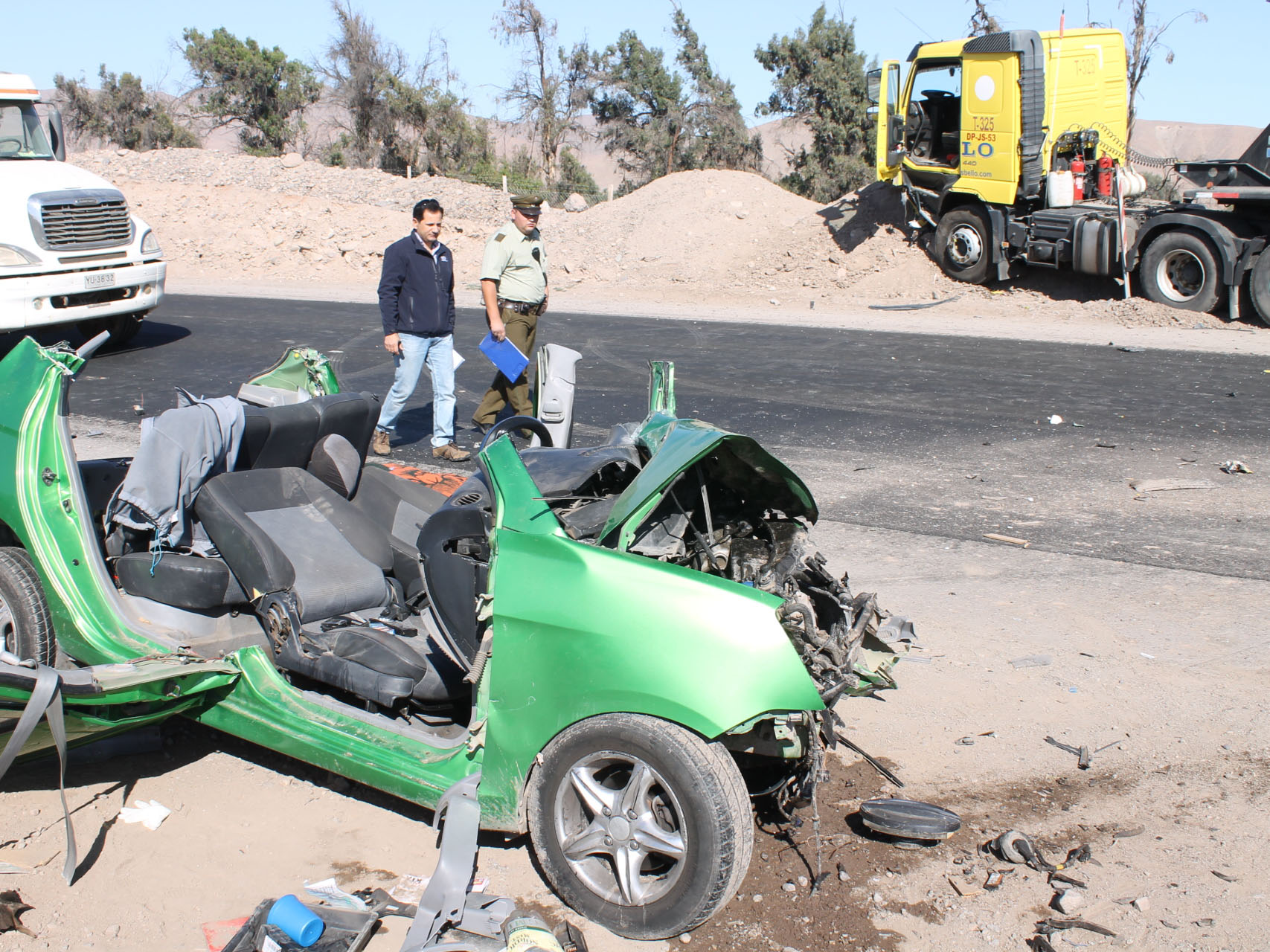 El fiscal Christian González ordenó diligencias investigativas en el lugar del grave accidente.