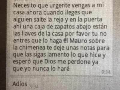 El mensaje dejado por el imputado fue utilizado como prueba en el juicio. 