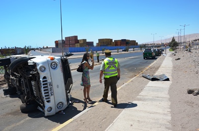 Hasta el lugar del accidente concurrió la Fiscal subrogante Claudia Toledo.