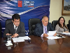 Fiscal Regional Cristian Aliaga, Intendente Arturo Molina y Gobernadora de Antofagasta, Fabiola Rivero.