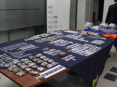 La droga incautada. 