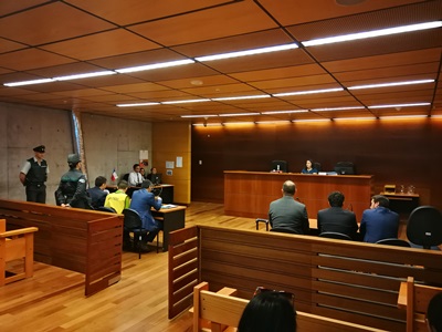 La lectura de sentencia en el Tercer Tribunal de Juicio Oral.