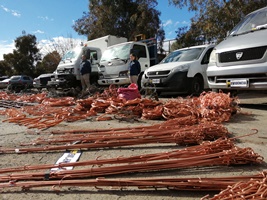 La investigación arrojó 11 detenidos y la incautación de 2 toneladas de cable de cobre.