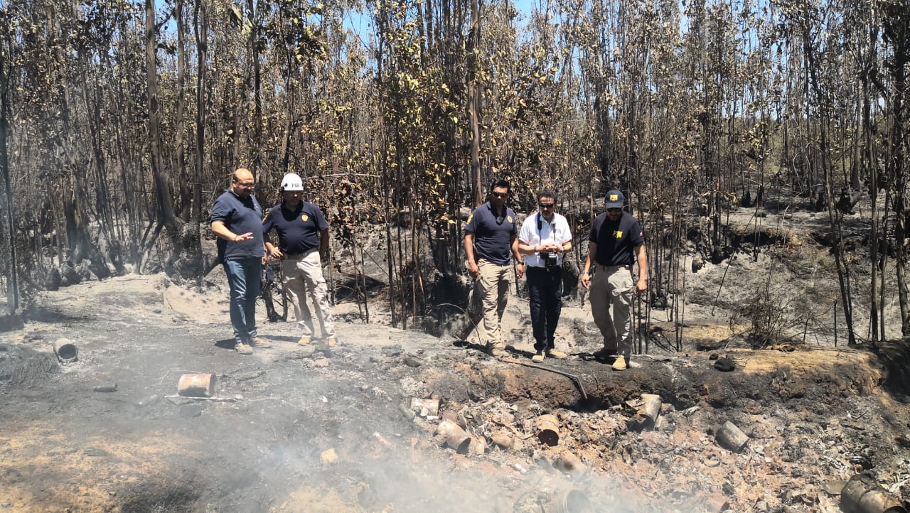 Fiscal Osvaldo Ossandón inspeccionó en lugar donde se habría iniciado el fuego