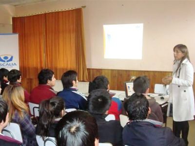 En el Liceo "Punta de Rieles" de Los Muermos se realizó este lunes una de las charlas de difusión.