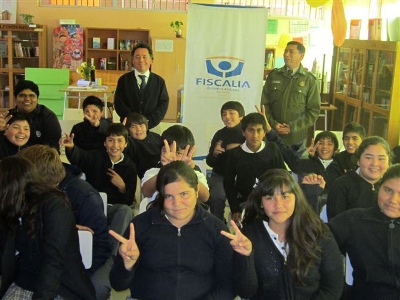 Los alumnos tuvieron una activa participación en la charla brindada por el fiscal Alejandro Vidal.