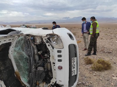 El fiscal Pedro Pablo Orellana se constituyó en el lugar del accidente para dirigir la investigación del caso. 