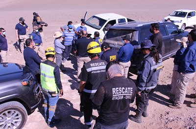 Equipos de búsqueda trabajaron durante toda la mañana de este domingo en el sector del hallzgo.