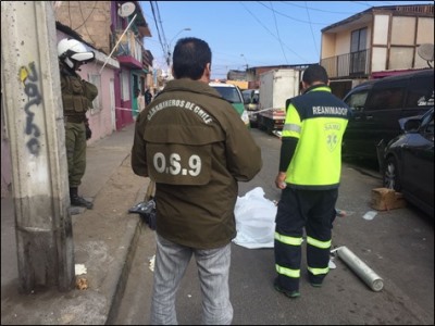 El OS 9 de Carabineros y Labocar estuvieron a cargo de las diligencias.