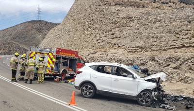 Hasta el lugar del accidente concurrieron los equipos de emergencia. 