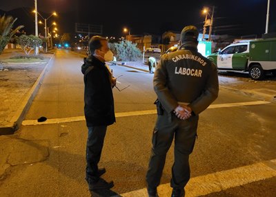 El fiscal se constituyó en el lugar del accidente para dirigir la investigación. 