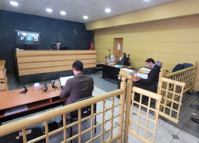 La audiencia de este lunes fue asumida por el fiscal de la Unidad Sacfi, Sebastián Coya González.