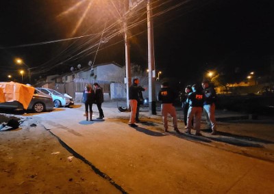 La Fiscalía y ambas policías trabajaron en el lugar de los hechos. 