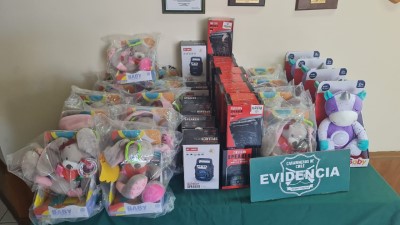 Las especies recuperadas por Carabineros estaban a la venta en el Minimarket.