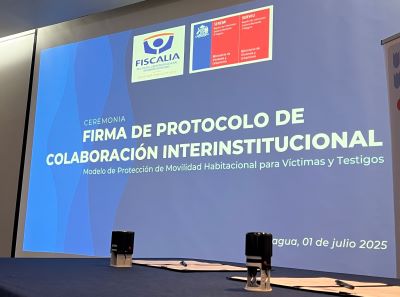 La ceremonia tuvo lugar en el auditórium de la Fiscalía Regional de O'Higgins.